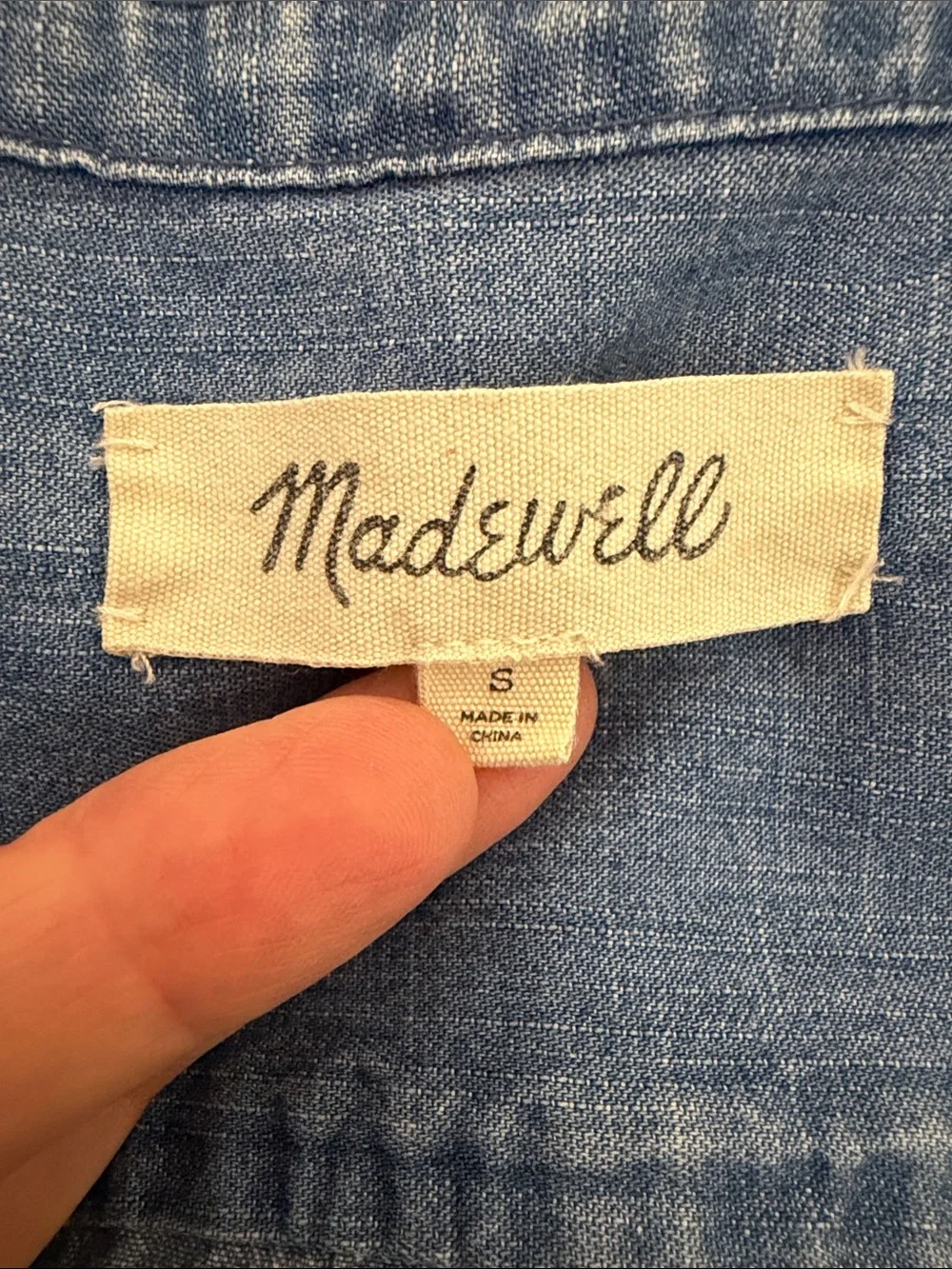 Madewell denim puff